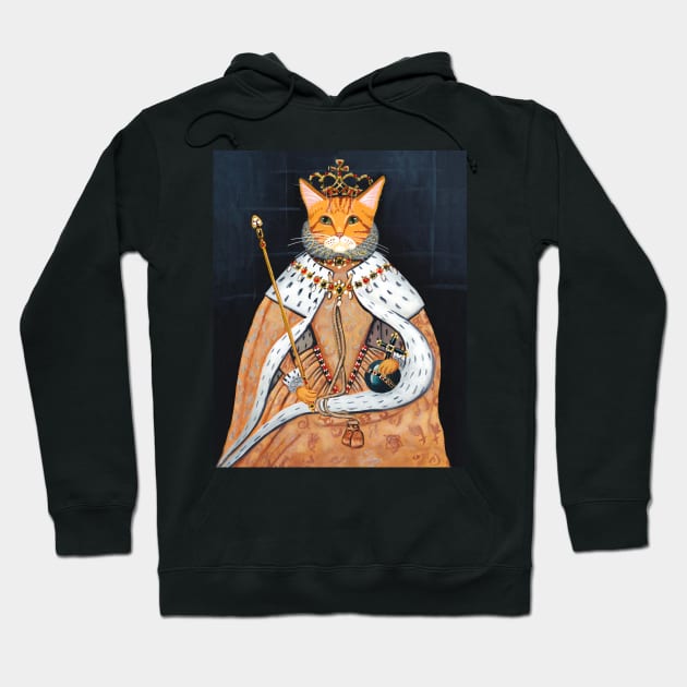 The Cat Queens Coronation Hoodie by KilkennyCat Art